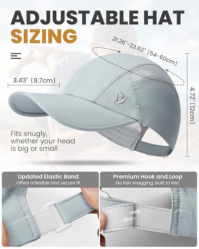 Image of YANIKY Quick-Dry Running Hat for Men & Women Cooling Hat UPF 50+ Thin Baseball Cap Lightweight Breathable Mesh Sport Hats