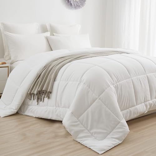 Image of Razzai All-Season Comforter 110 GSM Super Soft & Lightweight Double Bed Queen Size (90 inch X 90 inch Inches /228Cm X 228Cm) White Microfiber