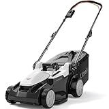 Litheli Akku Rasenmäher 33cm, Rasenmäher Elektro Brushless, 30L Fangkorb, 25-65 mm Schnitthöhe, ohne Akku