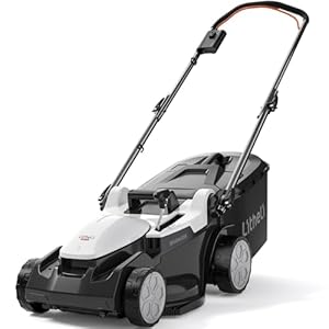 Litheli Akku Rasenmäher 33cm, Rasenmäher Elektro Brushless, 30L Fangkorb, 25-65 mm Schnitthöhe, ohne Akku