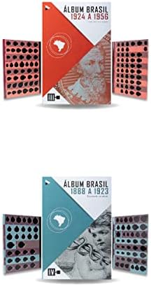 2 Álbuns de coleção de moedas 1888-1956 Réis e Cruzeiro