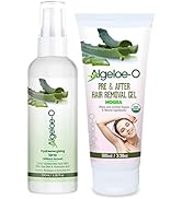 ALGELOE-O Gel Pre &amp; After Hair Removal/Waxing Gel For Women- 100ml | 100% Pure, Natural And Organ...