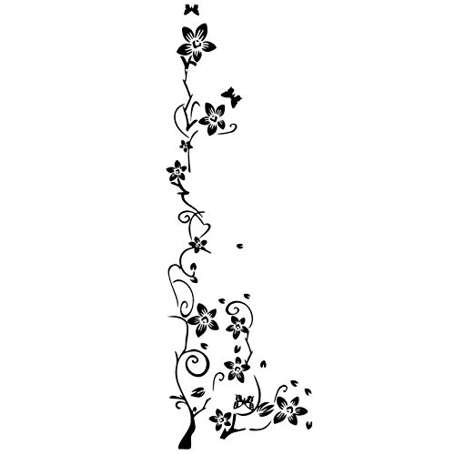 Flower Wall Stickers Fashion Romantic Flower Removable