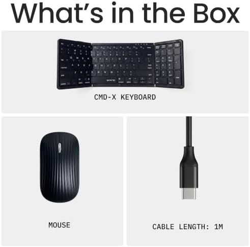 TXND CMD-X Foldable Keyboard and Mouse, Portable Keyboard for Laptop - 5