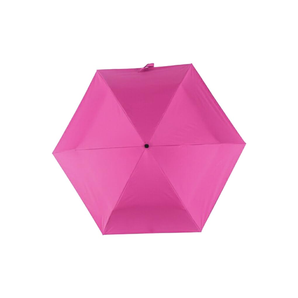 rongweiwang Disassembly Sun Umbrella For Easy Storage And Travel Folding Sun Umbrellas Rainproof Umbrellas Easy To Storage, rose red
