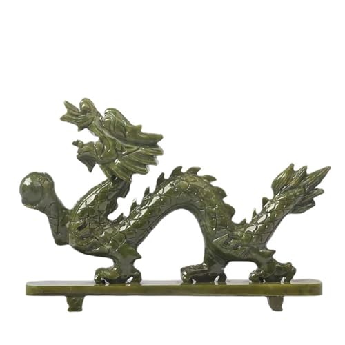 Sculpture de Dragon en Jade Naturel TARVIK 38cm Objet d'Art d'Exception - 5