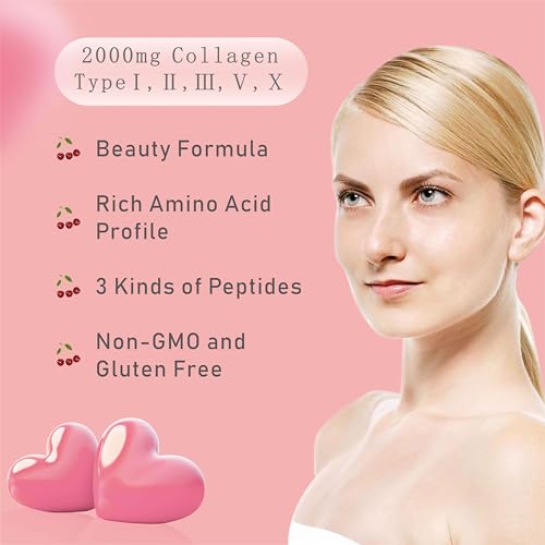 Multi Collagen Peptides Powder for Women and Men - Type I, II, III, V, X - Hydrolyzed Collagen Peptides, Supports Skin Hair Nail & Joint, Grass-Fed, Non-GMO, 30 Packets - Image 4