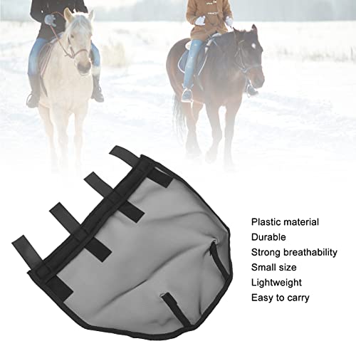 Horse Nose Net Pferdenasenmaske aus Kunststoff L Größe Schwarz Atmungsaktives Fliegenschutznetz für Allergien und Staubschutz Ideal für Stall und Ausritte Bequeme Passform mit elas