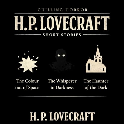 Diseño de la portada del título Chilling Horror H. P. Lovecraft Short Stories
