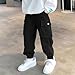 Kids Boys Baggy Sweatpants Fashion Elastic Waist Lightweight Cargo Pants Casual Loose Hiking Outdoor Athletic Joggers Black
