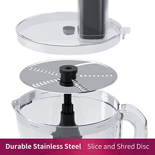 Davivy 16-Cup Food Processor Grinder Blender Combo,10-In-1 Multi-Function Food Chopper With 60Oz Blender 8.5Oz Wet Grinder,600W With 2 Speeds Plus Pulse,Cheese Grating,Meat Chopping,Emulsifying, Shredding, Slicing, Mashing, Mixing, Doughing,3.8L Processor Bowl For Home Use,Black (16-Cup Blender Grinder Combo) #TOP6