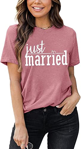 Matching Couples T-Shirt for Husband and Wife Just Married Shirts Wedding Honeymoon Shirts Casual Short Sleeve Tops3