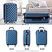 BEIBYE Zwillingsrollen 2066 Hartschale Trolley Koffer Reisekoffer Gepäck M-L-XL-Set (Blau, M)