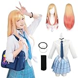 [NOKIJP] 喜多川海夢 コスプレ衣装 きたがわ まりん コスプレ衣装 着せ恋 コスプレ 制服 セット アニメ コスチューム その着せ替え人形は恋をする COSPLAY（喜多川海夢 夏服 、S）