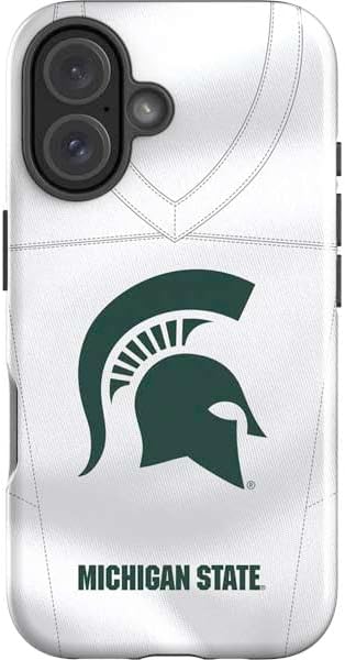 Skinit Impact Phone Case Compatible with iPhone 16 - Officially Licensed Michigan State University MSU Letters Design