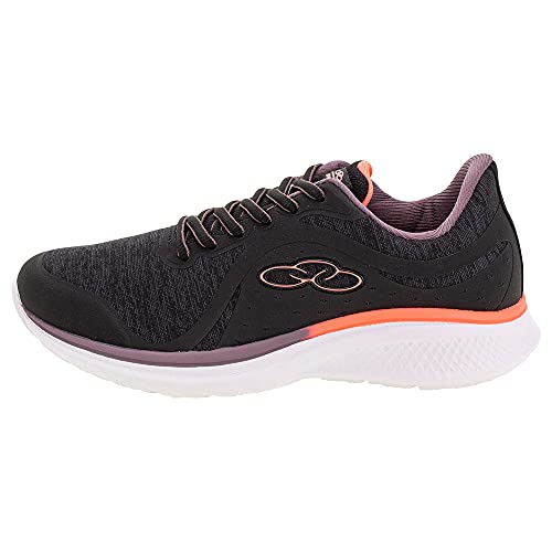 Tênis Saga, Olympikus, Feminino, Preto/Coral, 39