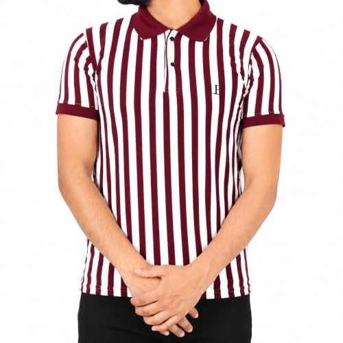 Image of Men's Vertical Striped Polo T-Shirt