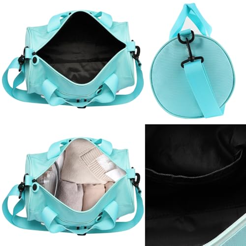 Image of Dance Ballet Bag for Girls Sport Gym Duffle Bags Overnight Travel Bags Fun Dance Workout Duffel Bag Toddler Cute Bag for Dancers, Girls, Teens, Student Athletes (Bule)