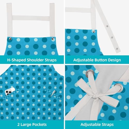 Lot de 2 tabliers multicolores avec 4 broches de taille différente