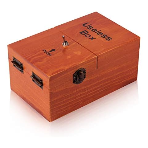 Useless Box Leave Me Alone Machine Fully Assembled in Real Wood Cover