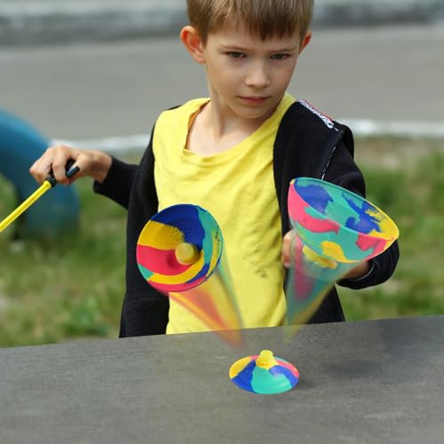 PLLKAB 3Pcs fidget Bouncing Bowl Fidget Toys, Creative Camouflage Bounce Bowl, Rubber Novelty Cool Spinning Toy - Image 3