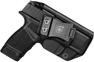 Amberide IWB KYDEX Holster Fit: Springfield Armory Hellcat Pistol | Inside Waistband | Adjustable Cant | US KYDEX Made (Black, Right Hand Draw (IWB))