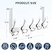 TICONN Over The Door Hooks, 5 Heavy Duty Tri Coat Rack All Metal Coat Hanger for Bathroom Bedroom Dorm (Chrome, 1PK, Fit 1-3/8