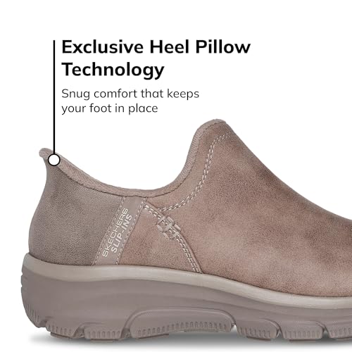 Skechers Women's Easy Going-Modern Hour-Hands Free Slip-Ins Ankle Boot, Taupe, 8.5