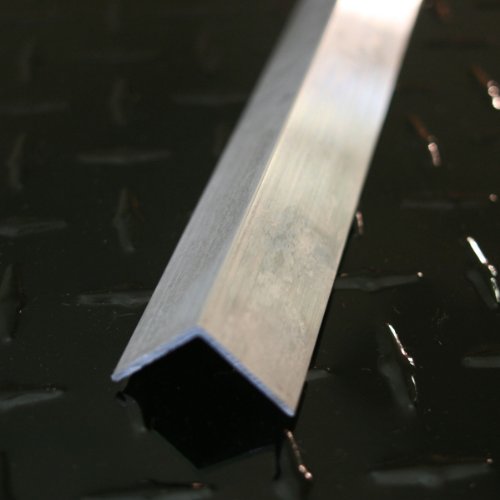 Image of M-D Building Products 58255 1 in. x 1 in. x 1 /16 in. x 72 in. Mill Aluminum Angle Shape