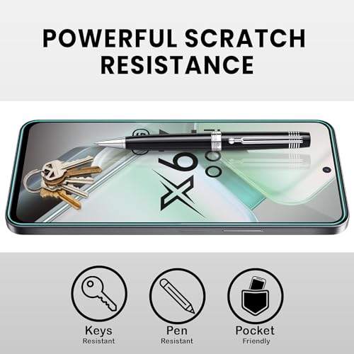 Image of Edge To Edge Screen Protector Tempered Glass For iQOO Z9X 5G / iQOO Z10X 5G / Vivo T3X 5G Tempered Glass With Easy Self-Installation Kit