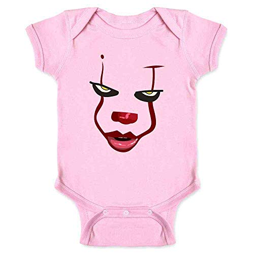 Image of Pop Threads Clown Face Horror Scary Movie Halloween Spooky Infant Baby Boy Girl Bodysuit