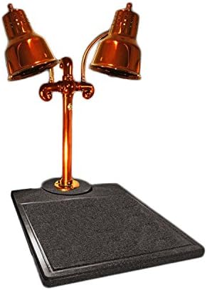 Hanson Brass DLM/BB/Unique/SC Carving Station, Portable Dual Bulb Heat Lamp with 18" x 20" Synthetic Granite Cutaway Base