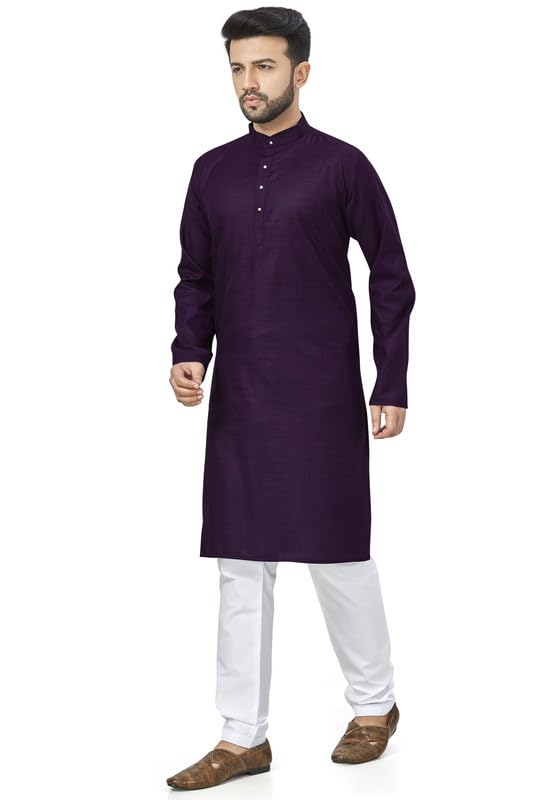 Be Active Men's Cotton Solid Regular Shirt (N1-Rfsk0001-Set_Wine_L)