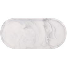 CHOOLD Chic Ceramic Marble Style Oval Dessert Plate Cake Plate Jewelry Dish Ring Dish Cosmetics Organizer Fruit Dish Home Decor Wedding Gift