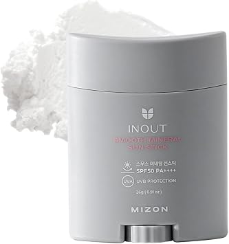 [MIZON] INOUT SMOOTH MINERAL SUN STICK SPF50 PA++++ 26G Korean Skincare - Your go-anywhere sun protection in a stick - 24hour long-lasting protection - Suitable for sensitive & acne-prone skin