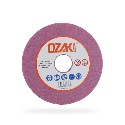 OZAKI - Mola Affilatura Di Ricambio - Ø ext. 100 mm, foro 22 mm, spessore 3,2 mm, per catene da 1/4", 0,325", per macchine Easy Grinder, Midi Jolly, Nick The Grinder & 9307812