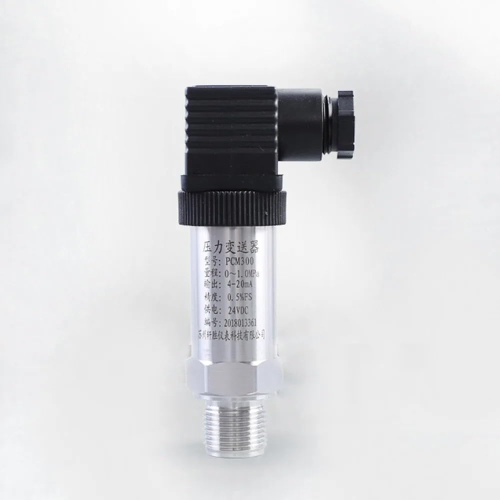 12-24V Pressure Transducer M20x1.5mm 1/4" 3/8" 1/2" NPT BSP Pressure Transmitter Transducer Sensor 4-20mA Output PCM 300 Series(1l2 NPT Male,6kPa)