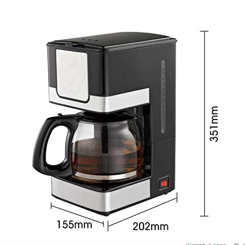 RONGJJ programmierbarer Timer Kaffeemaschine 1,5L Glaskanne, bis 15 Tassen, Touch-Display, Tropfstopp, Schwenkfilter… – Bild 7