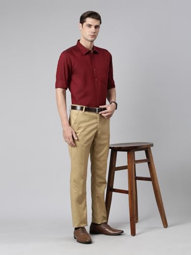 Image of THE SOUL PATROL Men's Casual Regular Fit Full Sleeve Premium Cotton Button-Down Shirt with Single Patch Pocket - Stylish, Classic, Comfortable, and Elegant for Everyday Wear
