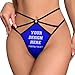 Custom thongs for Women Add Own Image And Text Design Personalized Fashion Sexy thong customized Soft comfort T-back elegant charming Underwear Panties gifts Small Black