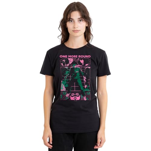 T-shirt Squid Game One More Round imprimé graphique femme noir
