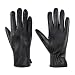 Produktbild MaoXinTek Winter Handschuhe Eleganz Damen Warm Kaschmirfutter Touchscreen Lederhandschuhe Casual Winddicht Outdoor Sports Gloves Für Fahren Radfahren Texting Schwarz