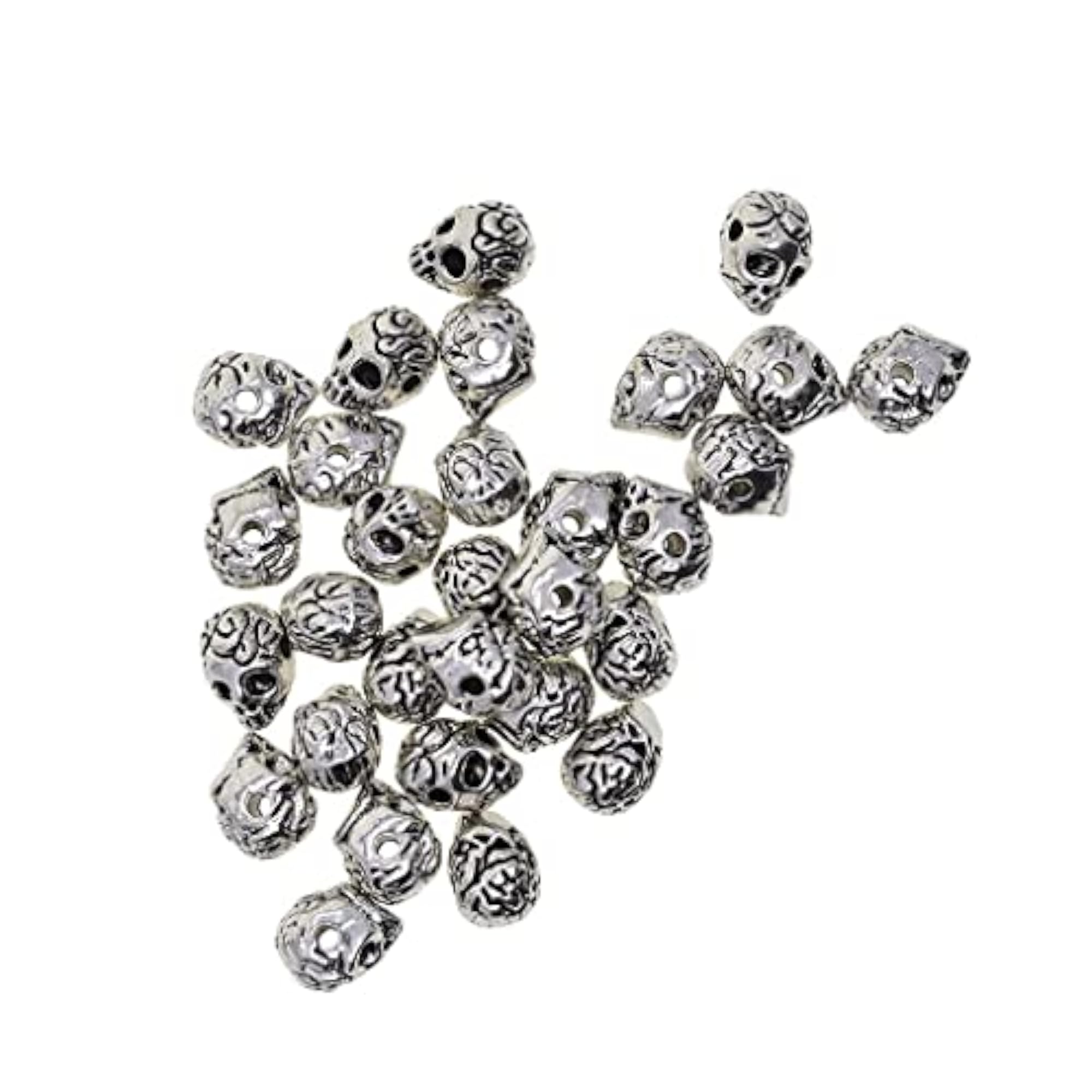 30 Alloy Charm Beads Spacers for DIY Jewellery Making