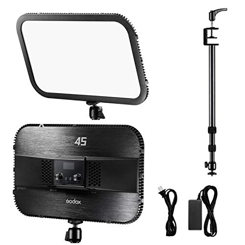 Godox ES45 E-Sports LED Light,CRI≥96/TLCI≥97,2800K-6500K Detachable Remote Controller Continuous Light with Smartphone APP/2.4G Wireless for Electronic Sports, Livestream,Make up and Video Recording