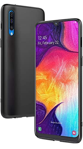 Image of Mobile Back Cover Case for Samsung Galaxy A30s, SM-A307F /DS, SM-A307FN /DS (Silicone Case|CameraProtection|Black SC1510)