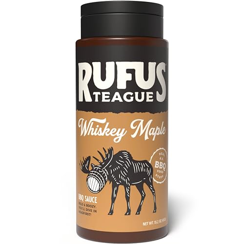 Rufus Teague Whiskey Maple BBQ Sauce, Premium Barbecue Sauces with