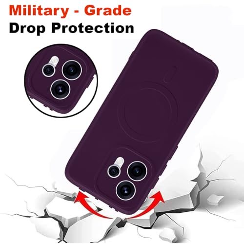 Image of Back Cover Compatible with Oppo Reno15 5G | MagFit Ring Design (Non-Magnetic) | Shockproof Case | Anti-Slip Grip | Raised Camera Edges | Slim Protective Case for Oppo Reno15 5G (Purple)