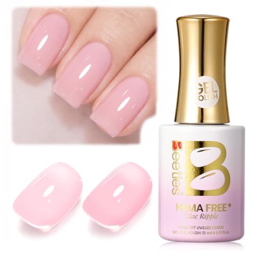 Beetles Lilac Ripple Nude Pink Gel Polish, 15ML Full Size Neutral Jelly Gel