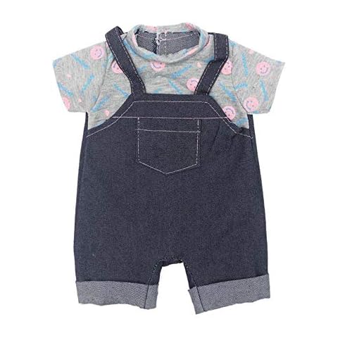 DUORUI Doll Clothes Dress Outfit Jeans Bodysuit Overalls with T-Shirt for American Girl Doll 18 inch Cover