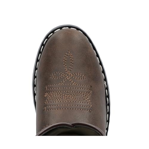 Image of Smoky Mountain Boots Kids' Monterey Round Toe Western Cowboy Boots, Brown /Black, 11 Little Kid Medium